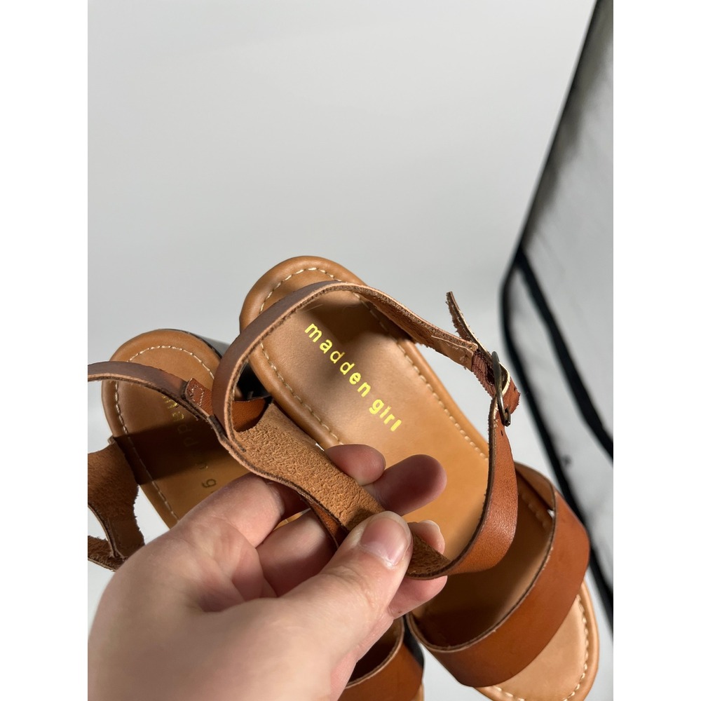 Madden Girl Womens Block Heels‎ 8.5 Brown Lightweight Wedding Guest Boho Cottage - Picture 10 of 11